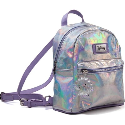 The Little Mermaid Disney AOP Debossed Pattern Ladies Backpack Purple