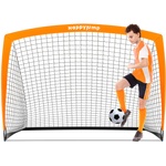 Happy Jump Pop-Up Football Goal - 150x110 cm, 1 goal, orange | Foldable Fiberglass Goal for Kids & Adults | Ideal for gardens and parks - A220521BQ1 (A220521BQ1)