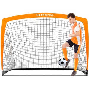 Happy Jump Pop-Up Football Goal - 150x110 cm, 1 goal, orange | Foldable Fiberglass Goal for Kids & Adults | Ideal for gardens and parks - A220521BQ1 (A220521BQ1)