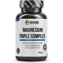 Maxxwin Magnesium Triple Complex kapsle pro efektivní doplnění hořčíku 180 kapslí