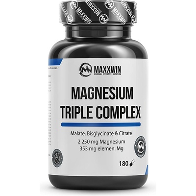Maxxwin Magnesium Triple Complex kapsle pro efektivní doplnění hořčíku 180 kapslí
