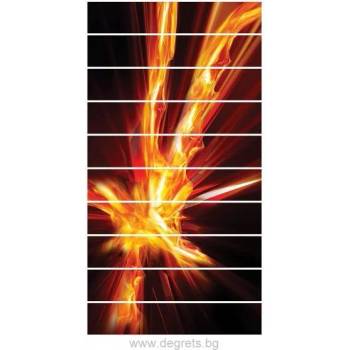 Image 1 of Стикер за стълби Огнен порив 3D 10x18x100см