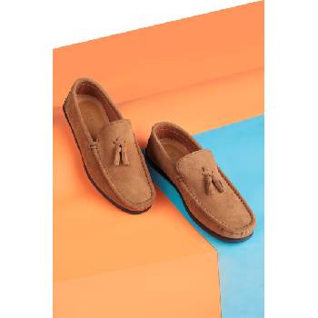 Ducavelli Мъжки ежедневни лоуфъри от естествен велур - Кафяви #382194 (382194_Кафяво)