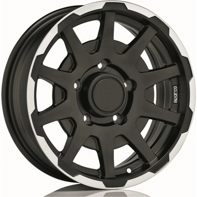 SPARCO Dakar 5,5x16 5x139,7 ET5 matt black lip polished