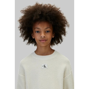 Calvin Klein пуловер за деца от памук (LVCKFJF08G.9BY2)