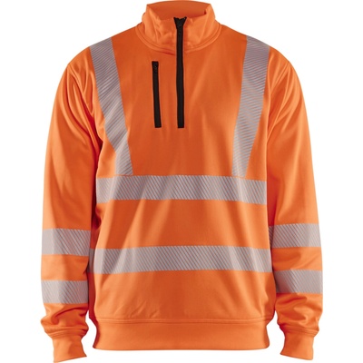 Blåkläder AB 3564 mikina s reflexními prvky Poloviční zip oranžová
