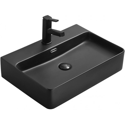 Mexen Lara плот за мивка 60 x 42 cm, черен мат - 21166085 (21166085)