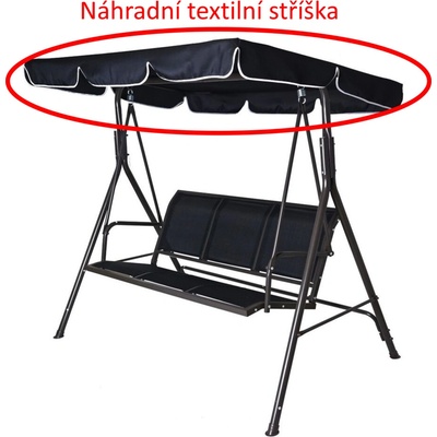 Rojaplast strieška k hojdačke CONFORT čierna