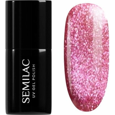 Semilac gél lak 795 Magnetic Raspberry malinovo červený Cat Eye Flash efekt 7 ml