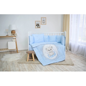 Image 1 of Lorelli Спален комплект от 5 части Lorelli - С обиколници, мечо, син (20800085901)