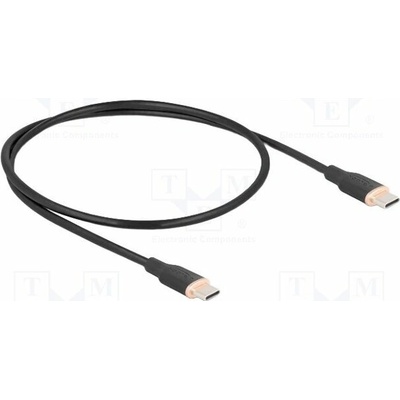 Delock 81237 USB 2.0 USB C vidlice z obou stran zlacený 0,5m černý
