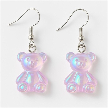 HARAHU Обеци cb-38722 - Лилава kp38722 (cb-38722)