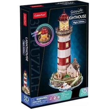 CubicFun 3D Puzzle Noční edice Maják 72 ks
