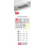 Faber INTEGRA LUX NF A52 IX Аспиратор за пълно вграждане Inox (INTEGRA LUX N)