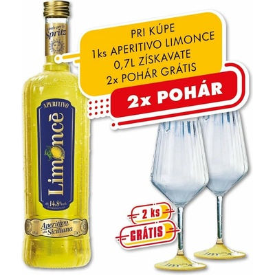 Aperitivo Limonce 14,8% 0,7 l (čistá fľaša)
