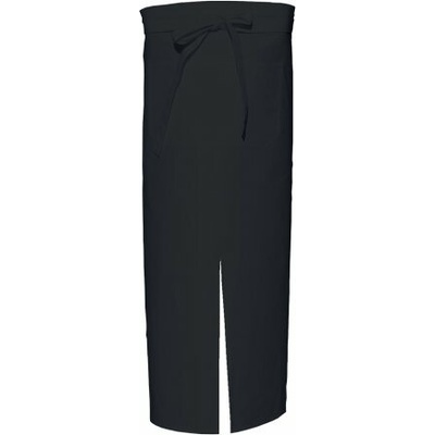 Link Kitchen Wear Bistro a barová zástěra do pasu s kapsou a rozparkem pro dynamickou práci Černá