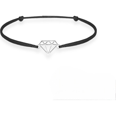Blink-Blink Šnúrkový náramok so zlatým príveskom DIAMANT 6318BCiG