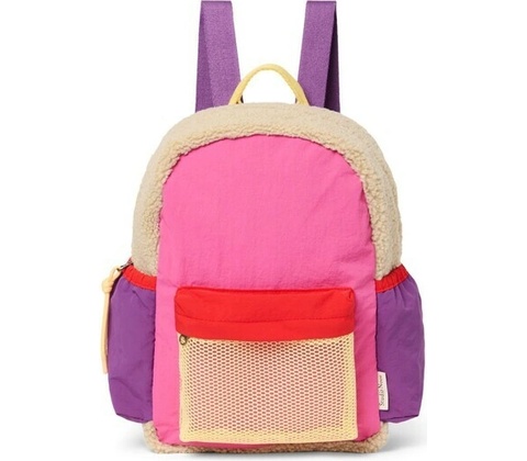 STUDIO NOOS - Patchwork Midi BACKPACK - batůžek Bright pink