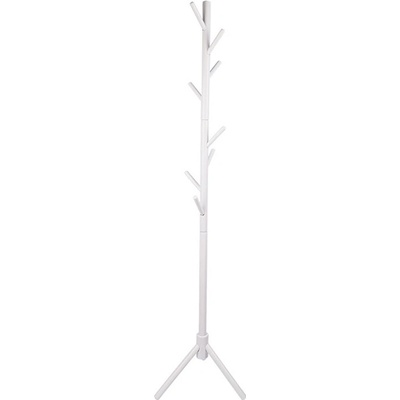 ČistéDřevo Dřevěný stojanový věšák 175 cm - bílý – Sleviste.cz