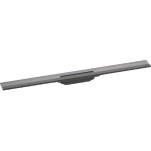 Hansgrohe RainDrain Flex - Линеен душ канал с решетка от неръждаема стомана 900, за монтаж към стена, с възможност за скъсяване, матиран черен хром 56052340 (56052340)