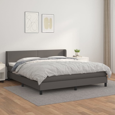 vidaXL 11461.3130671 Boxspring postel s matrací šedá umělá kůže