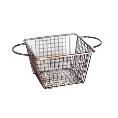 Horecano Horecano-Кошничка за сервиране квадратна с две дръжки 12.8/12.8/8.5см МЕД(hc-981483) (01981483)