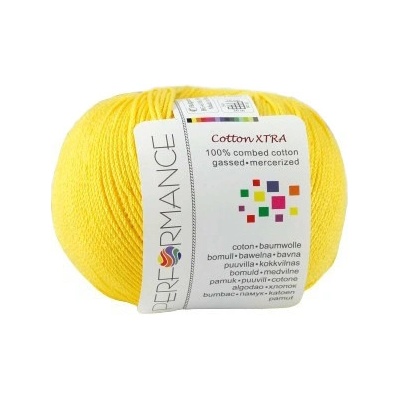 Performance Bavlněná příze Cotton Xtra 179 - žlutá 50g 150m