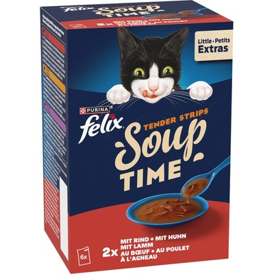 Felix Soup Filet polévky hovězí, kuře, jehněčí 6 x 48 g