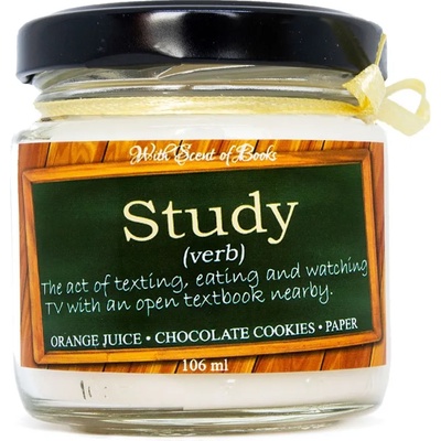 With Scent of Books Ароматна свещ - Study, 106 ml (STUDY106 ml)