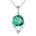 Silenti Jewelry Сребърно колие "Фигура" - Зелен