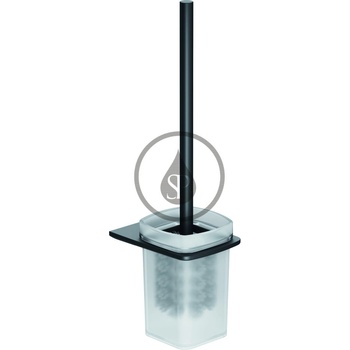 Kielle Vega WC štětka nástěnná s držákem matné sklo matná černá 40518004