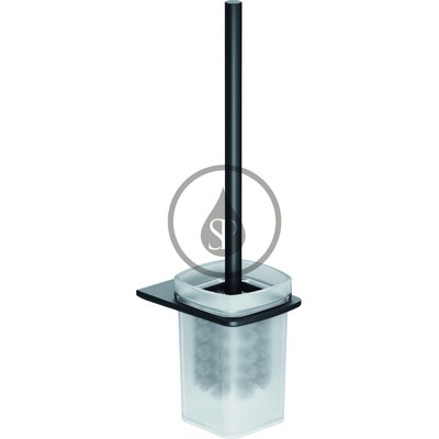 Kielle Vega WC štětka nástěnná s držákem matné sklo matná černá 40518004