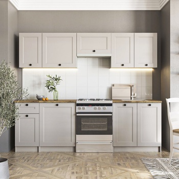 Halmar VIVIAN 240 - кухня в цвят кашмир с орехов плот (VIVIAN240/kitchen/1)