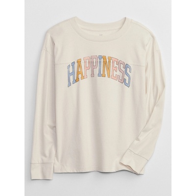 GAP 521351-00 dětské tričko Happiness bílá