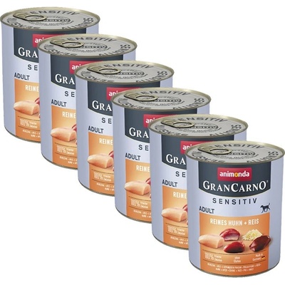 Animonda GranCarno Sensitiv Adult Chicken s rýží 6 x 800 g