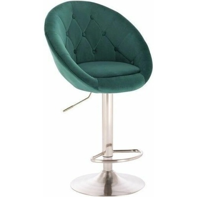 LuxuryForm Design Vera Velur na striebornom tanieri zelená