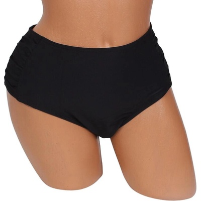 Макси монокина тип бикина в черно с набран ефект