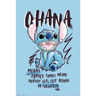 Plakát Disney Lilo & Stitch - Ohana 61 x 91 cm