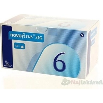 Novofine 31 G ihla Inz 0,25x6mm injekčná ihla jednorázová 100 ks