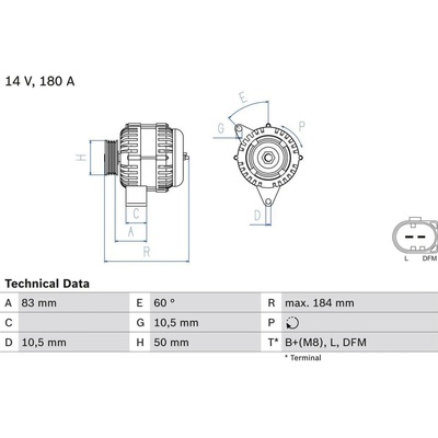Generátor BOSCH 0 986 047 480