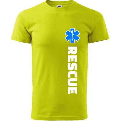 Rescue pro záchranáře klasické pánské triko limetková