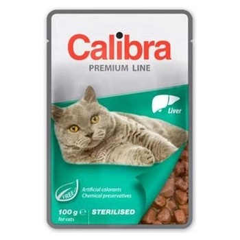 Calibra Premium cat Sterilised Pečeň v omáčke 24 x 100 g