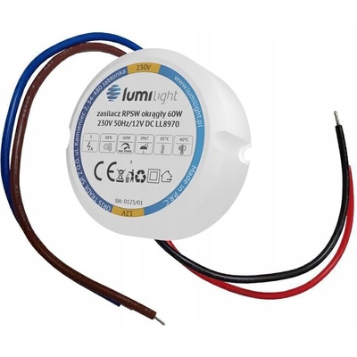 Napájecí zdroj Lumilght 60W 12V pro montáž do krabice IP67