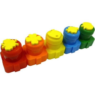 Barvy prstové 5ks s razítky Colorino