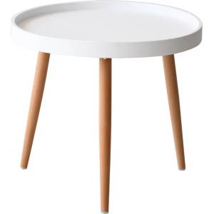 Horecano HORECANO-OSLO-Кръгла ниска маса ф50xh45cm БЯЛ/ЧЕРЕН плот (0142438)