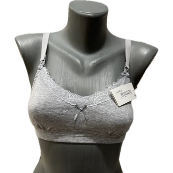 Čipkovaná kojenecká podprsenka Lemila šedá