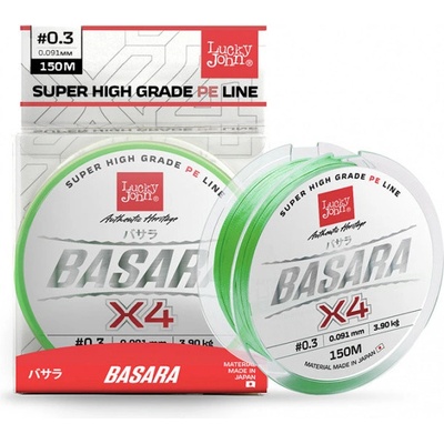 Lucky John šnúra Basara X4 Light Green 150m 0,091mm 3,9kg