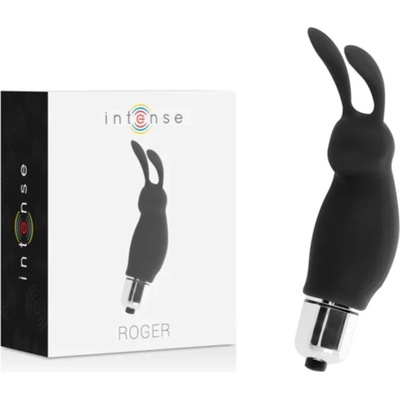 Вибриращ заек, ергономичен, компактен, 9см. - Intense Rabbit Roger Black (D-221086)