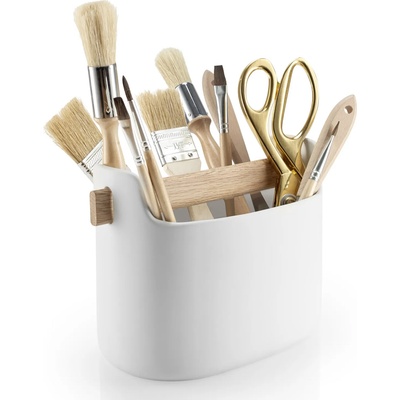 Eva Solo Контейнер за съхранение TOOL BOX 15 см, с дървена дръжка, бял, Eva Solo (ES530638)