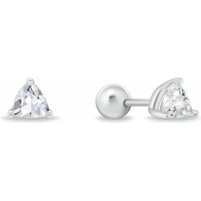 Brilio Silver Stříbrné pecky s čirým kubickým zirkonem EA1236W 0,4 cm